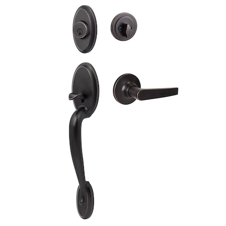 Sure-Loc Hardware Sure-Loc Hardware Aspen Handleset, Cedar Handleset Trim, Vintage Bronze AN507-CD 11P